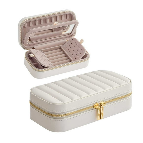 XZNGL Earrings for Women,Foldable Jewelry Organizer Box with Mirror Earring Necklace and Rings Organizer Space Saving Jewelry Box for For Women and Girls Gifts for Girl,Gifts for Women