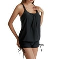 thumbnail image 6 of gakvbuo Tankini Swimsuits For Women Blouson Swim Tops With Bikini Athletic Two Piece Bathing Suits Summer Beach Swimwear Women Two-piece Swimsuit Women's Swimming Top With Shorts Loose Swimsuit, 6 of 9