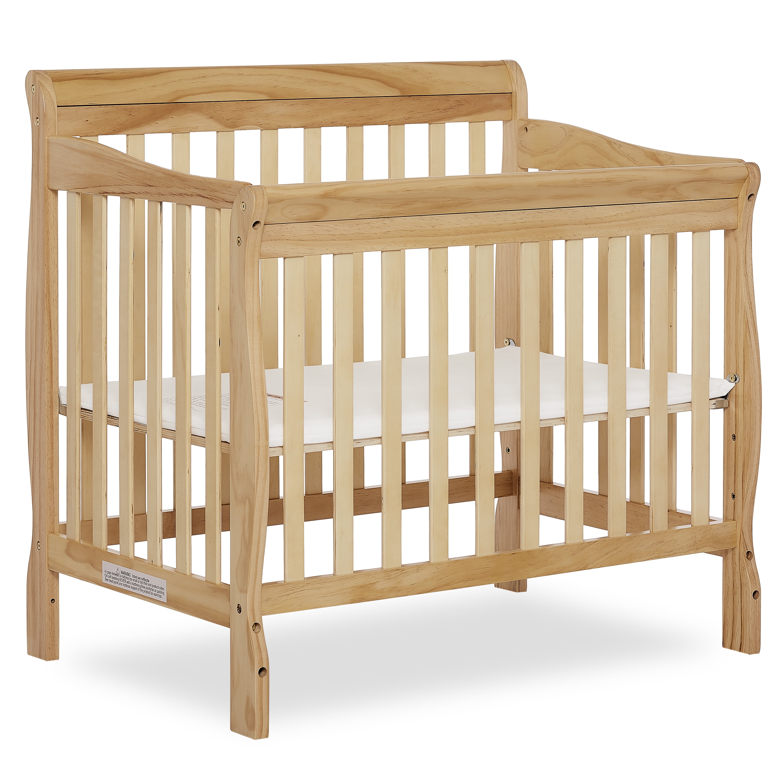Photo 1 of Dream On Me Aden 4-in-1 Convertible Mini Crib, Natural----MISSING HARDWARE 