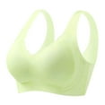 thumbnail image 2 of Ltctricy Seamless Bras for Women Wireless Full Coverage Lightly Lined Push up Bras Comfortable Sleep Everyday T Shirt Bras(Green,XX-Large), 2 of 6