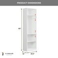 thumbnail image 4 of JY Furniture Closet Organizer System Adjustable Shelves, Hanging Rod, Freestanding, White, 25.5"W, 4 of 8