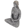 thumbnail image 4 of Estatua de Pose de Yoga, estatuilla de meditación rústica Simple de resina sintética para decoración del hogar, adorno, estudios de Yoga, regalo, gris, 4 of 5
