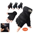thumbnail image 3 of Guantes de para hombres, antideslizantes que absorben golpes transpirables medio corto guantes deportivos accesorios para hombres-M/L/XL - Negro + naranja XL, 3 of 8