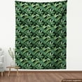 thumbnail image 4 of Ambesonne Tropical Fabric by the Yard Upholstery, Nature Exotic Leaves Art, 2 Yards, Fern Green Black, 4 of 5
