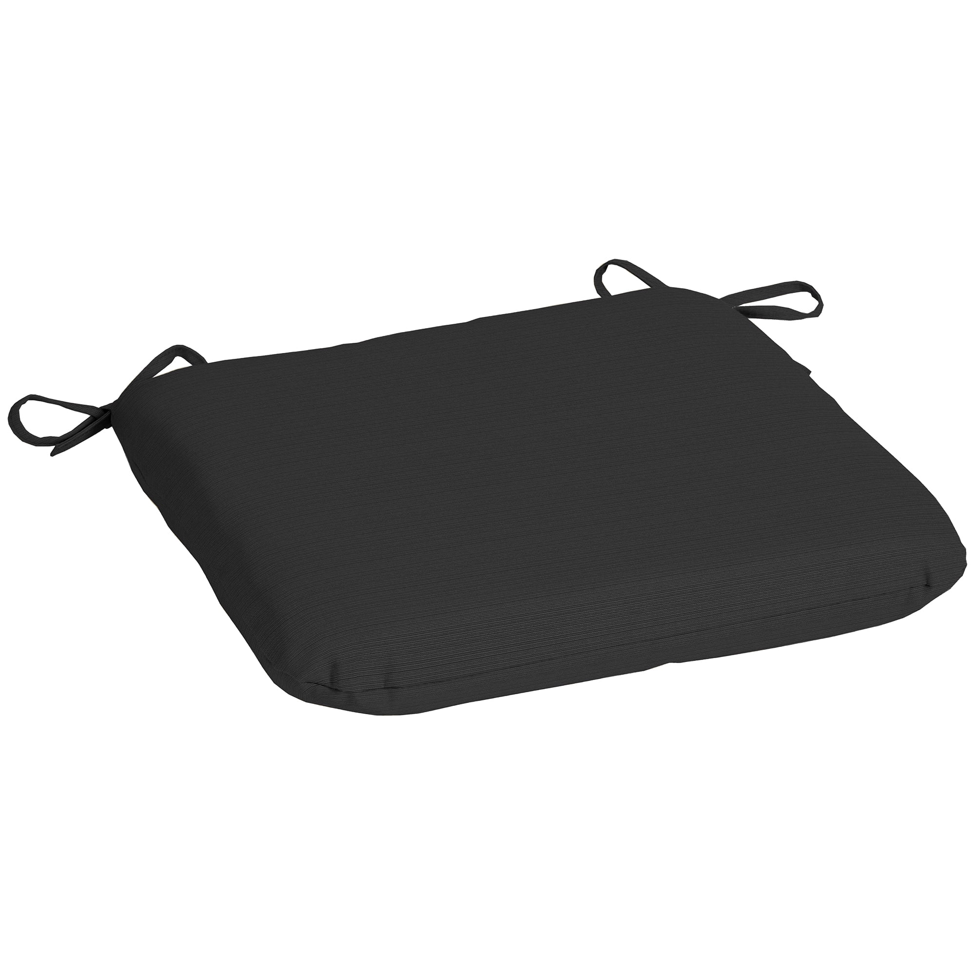(2 pack) Mainstays 15.5"D x 17"W Black Rectangle Outdoor Seat Pad (1 Pack)