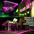 thumbnail image 6 of WYZworks 3312LEDs 300ft LED Outside Rope Lights, Outdoor ETL Certified Waterproof Permanent 360 Degree Light Emitting, Flexible Tube, Connectable, Christmas Palm Tree Exterior Landscape, Pink, 6 of 10