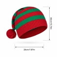 thumbnail image 4 of Lumtrix Christmas Knitted Elf Hats Santa Hat For Adults Xmas Beanie Winter Hats With Pompom Crochet Caps For Women Men Red One Size, 4 of 5
