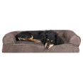 thumbnail image 6 of FurHaven Pet Products Faux Fur & Velvet Pillow Sofa Pet Bed for Dogs & Cats - Driftwood Brown, Medium, 6 of 9