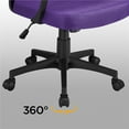 thumbnail image 5 of Yaheetech Adjustable Mesh Office Chair Mid Back Swivel Chair Executive Desk Chair Computer and Study Chair with Wheels, Purple, 5 of 8