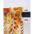 thumbnail image 6 of Autumn Pumpkin Tier Curtains 36 Inch Length,Sheer Curtains for Bedroom Living Room Window Thanksgiving Orange Red Vintage Wooden Voile Drapes Kitchen Curtains Small Half Window 27.5"x36" 2 Panels, 6 of 7