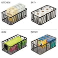 thumbnail image 5 of mDesign Metal Wire Organizer Basket for Kitchen/Pantry, 3 Pack, Matte Black, 5 of 8