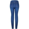thumbnail image 2 of 2Luver, Women's, High Waist Rise Ankle 5 Pockets Skinny Comfy Jeans Zip Button Closure, Blue, 9, 2 of 2