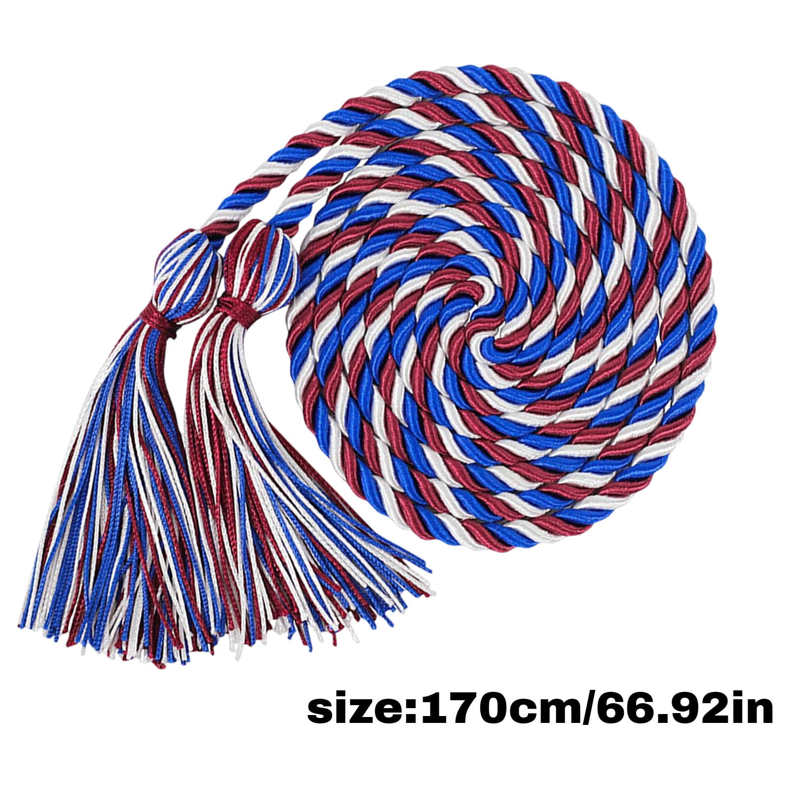 10PCS Graduation Honor Cords 66.92in Braided Twisted Tassel Rope Ceremony Decoration Accessories, Graduation Cords Party Decorations for Commencement Outfit Photo Props
