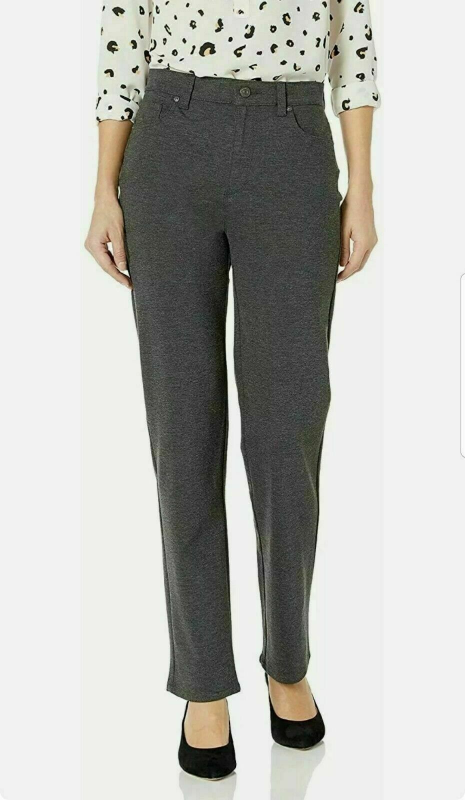 Pantalon De Tailleur Noir Gloria Vanderbilt Amanda Fit - Taille 6, Coupe Carrière, 98% Coton, Occasion Très Bon état