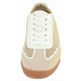 thumbnail image 4 of TOP MODA Women Mesh Sneakers Lightweight Breathable Casual Walking Shoes Suede Accents Gum Sole CARLY-1 Beige Khaki 6, 4 of 6