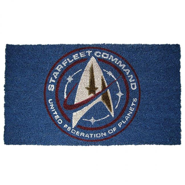 Star Trek Discovery Starfleet 17"x 29" Doormat with Non-skid Back Blue 