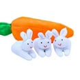 thumbnail image 2 of Sunjoy Tech 1/4Pcs Easter Ornament Adorable Cartoon Design Comfortable Touch Three Rabbits Carrot Wallets Bag Shape Doll Toy Decoration Home Decor, 2 of 8