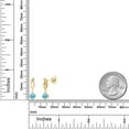 thumbnail image 6 of Gem Stone King 10K Yellow Gold Blue Apatite Stud Dangle Earrings for Women | 0.99 Cttw | Gemstone Birthstone | Round 5MM, 6 of 6