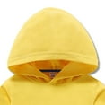 thumbnail image 4 of UAYOTSE Boys Long Sleeved Hooded Sweatshirt Comfortabl Warm Fashionable Casual Solid Color Sports Sweatshirt(7-8 Years,P186-Yellow), 4 of 4