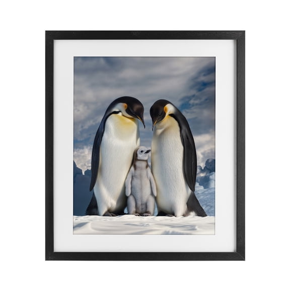 Stupell Industries Contemporary Penguins In The Wild Black Framed Print Under Glass, 13 x 16, by Scott Stulberg