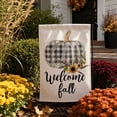thumbnail image 4 of Garden Flag 18X12 Inch Linen Welcome Flag Outdoor Fall Decor Thanksgiving Decorations Outdoor Fall Porch Decor for Yard Patio 1 Pack, 4 of 6