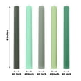 thumbnail image 3 of Efavormart 5 Pack | 9" Assorted Green Premium Unscented Ribbed Wick Taper Candles, Tall Ribbon Wax Dinner Candles, 3 of 11