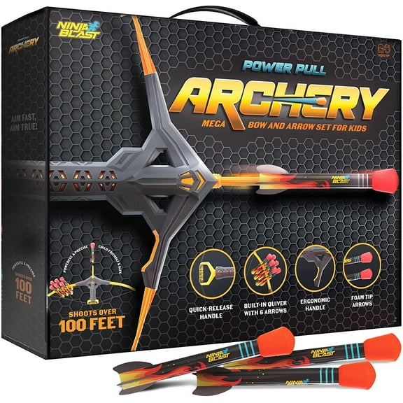 Set de tiro con arco y flecha Ninja Blast para niños de 6 a 12 años