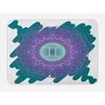 thumbnail image 1 of Zodiac Gemini Bath Mat, Doodle Style Mandala Round Pattern with Cosmic Sign and Scribble, Non-Slip Plush Mat Bathroom Kitchen Laundry Room Decor, 29.5 X 17.5 Inches, Teal Pink and Green, Ambesonne, 1 of 2