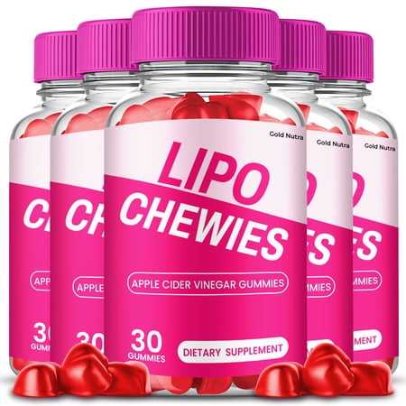 (5 Pack) Lipo Chewies LipoChewies Keto + ACV Gummies Supplement for Ketogenic Diet Premium Formula Organic Ingredients 5 Month Supply