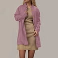thumbnail image 2 of Yuyuzo Manteau pour Femmes Mi-Long à Col Montant Vestes Blazer d'Affaires Décontractées Automne Hiver Pardessus Uni avec Poches, 2 of 7
