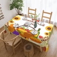 thumbnail image 2 of DouZhe Rectangular Tablecloth, Thanksgiving Autumn Leaves Table Cloth for Kitchen Dinning Tabletop, 72" x 54" Waterproof Polyester Table Cover, 2 of 8