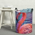thumbnail image 6 of Fotbe Digital Flamingo Vibrant Art Pattern Laundry Basket with Handles, Waterproof Large Laundry Hamper, Wash Bag for Corner Dorm, Rolling Laundry Basket with Handles-, 6 of 6