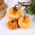 thumbnail image 7 of 12 Pcs Artificial Pumpkins Set Assorted Fake Velvet Pumpkin Foam Fabric Pumpkin Decor for Fall Home Party Halloween Table, 7 of 7