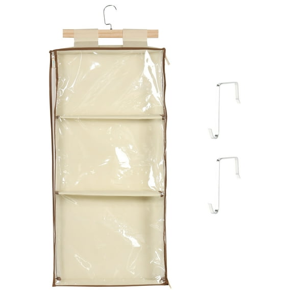 Hanging Yarn Storage Organizer 3 Compartments Hanging Yarn Storage Large Capacity Over the Door Yarn Organizer Clear Behind Door Organizer Practical Knitting Storage Organizer for Home