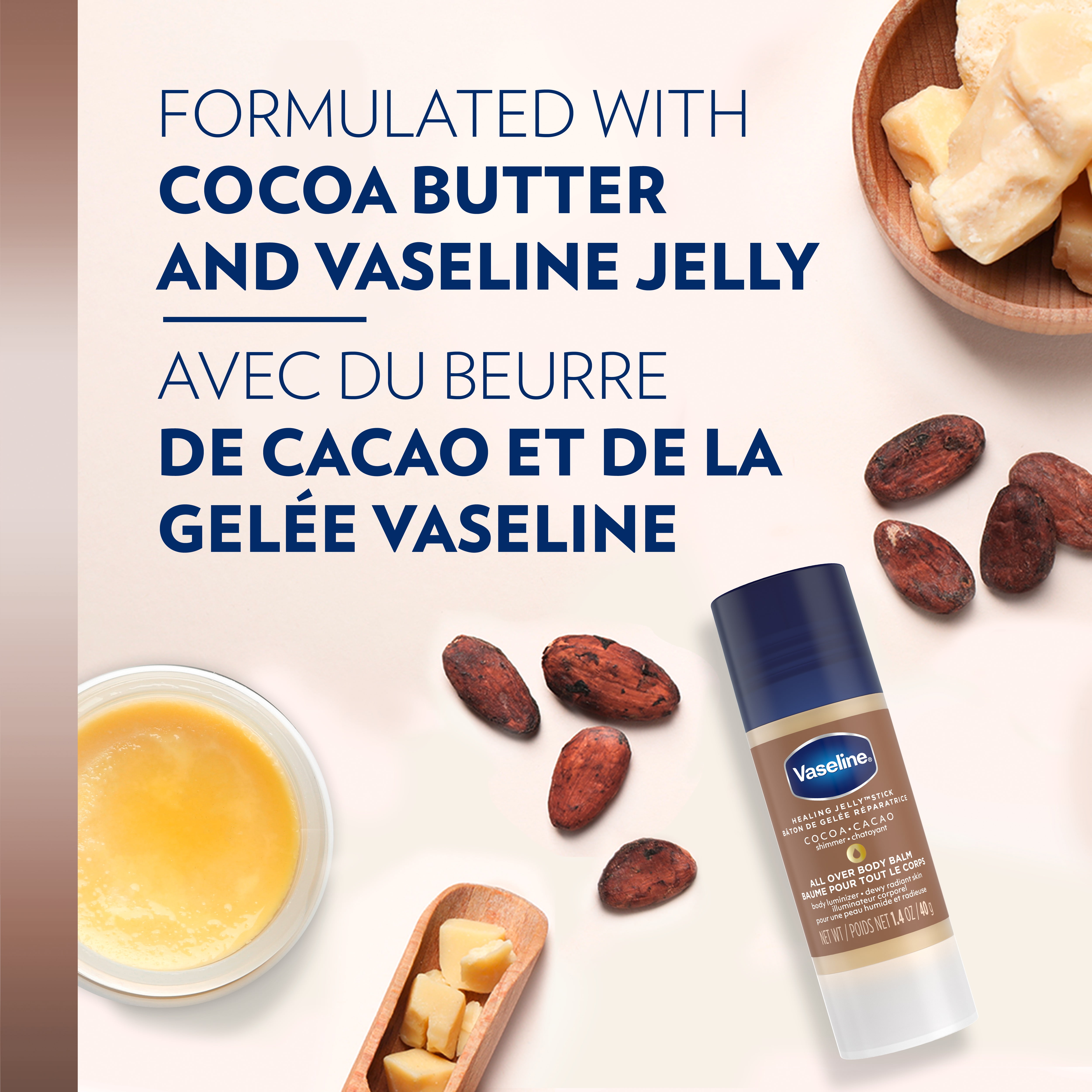 Vaseline Cocoa Shimmer Petroleum Jelly Body Balm Jelly Stick