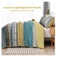 thumbnail image 3 of TiaGOC Yellow Quilt Set King Size, Boho Stripe 3 Pieces Quilts Bedspread Set Bohemian Lightweight Microfiber All Season Bedding Coverlet Set for King Bed (104"x90"), 3 of 8