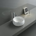 thumbnail image 4 of Ruvati Rvb0316 Vista 16" Round Porcelain Vessel Bathroom Sink - White, 4 of 7