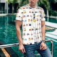 thumbnail image 6 of Lsque Colorful Trains Pattern Mens Polo Golf Shirts Funny Graphics Shorts Sleeve Button Shirts Baseball T-shirt-4X-Large, 6 of 7