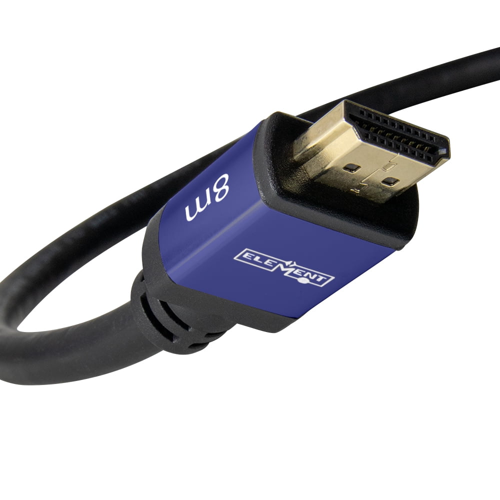 Element-Hz™ 4K HDMI Cable High Speed w/ Ethernet (Navy Ends = 8 Meters / 26.2ft)