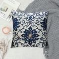thumbnail image 2 of COMIO  Decorative Cushion Covers Navy Blue Bohemian Flower Throw Pillow Covers, 2 of 5