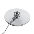 thumbnail image 2 of Tapa de Drenaje Tapón Ba?o Ba?era Cromado Metal sólido Tapón de desecho con Cadena para Accesorios de Fregadero de Cocina Suministro Para el Hogar Octpeak NO, 2 of 8