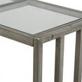 thumbnail image 5 of Allora Contemporary Glass Top Accent Console Table in Bright Silver, 5 of 6