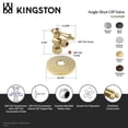 thumbnail image 4 of Kingston Brass CC53308K 5/8-Inch O.D. Comp x 3/8-Inch O.D. Comp Quarter-Turn Angle Shut-Off Valve with Flange in Brushed Nickel, 4 of 5
