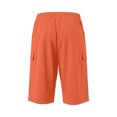 thumbnail image 3 of FhsagQ Male Cargo Short Pants for Men with Slanted Front Pockets and Backless Design for Utility Workwear Orange Size M, 3 of 7