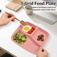 thumbnail image 3 of Evjurcn 5Pcs Divided Dinner Plates 3 Compartments Divided Dinner Plate Stackable Portion Control Plates Reusable Divider Plates for Kids and Adults Microwave and Dishwasher Safe, 3 of 7