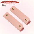 thumbnail image 4 of Uxcell 2Pcs Leather Handle Wrap with 2 Metal Clasps for Suitcases,Pink, 4 of 7