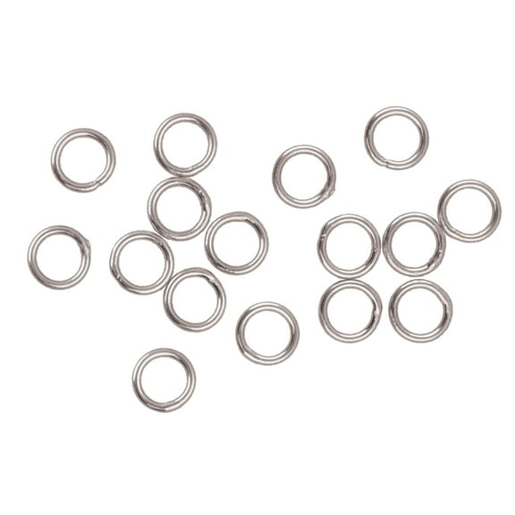 The Beadsmith Basic Elements Soldered Jump Rings – 4mm, Silver Plated, 0.61mm (22 Gauge) Wire Thickness, 16 Pieces – Findings for Making Keychains, Charms, Chain Mail and Body Jewelry