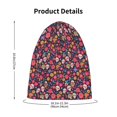 thumbnail image 4 of Honeii Apricot color Skull flower Print Kids Knit Beanie Watch Hat ,Knit Cap for Boys and Girls, 4 of 7