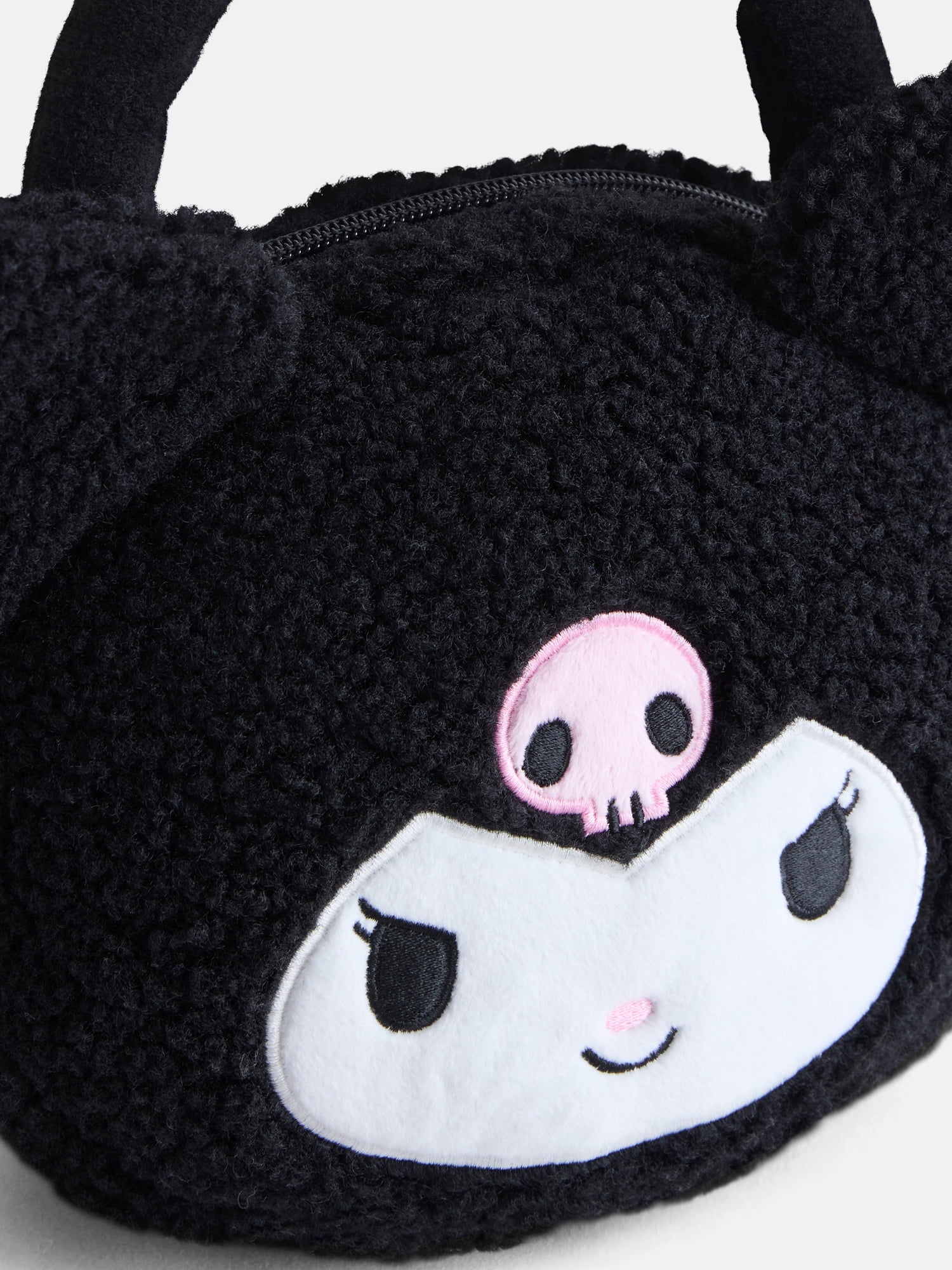 Sanrio Kuromi Girls Plush Handbag, Black