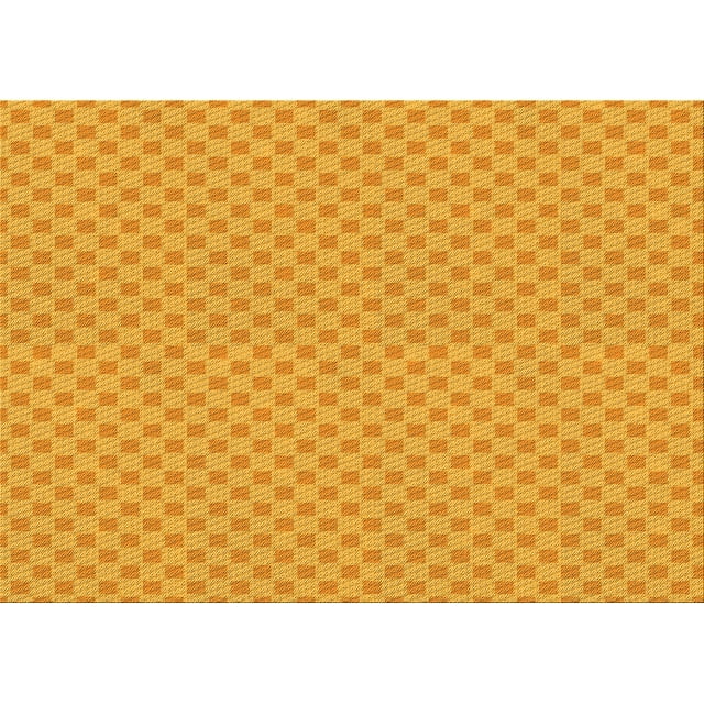 Ahgly Company Machine Washable Indoor Rectangle Transitional Neon Orange Area Rugs, 8' x 10'